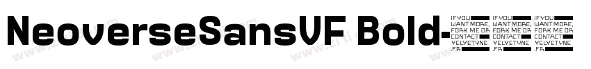 NeoverseSansVF Bold字体转换